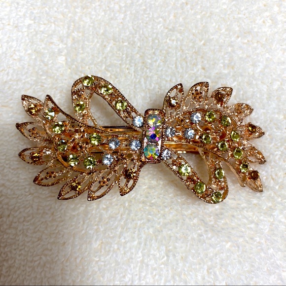 Rose Gold Beaded Hair Pin - Picture 1 of 4